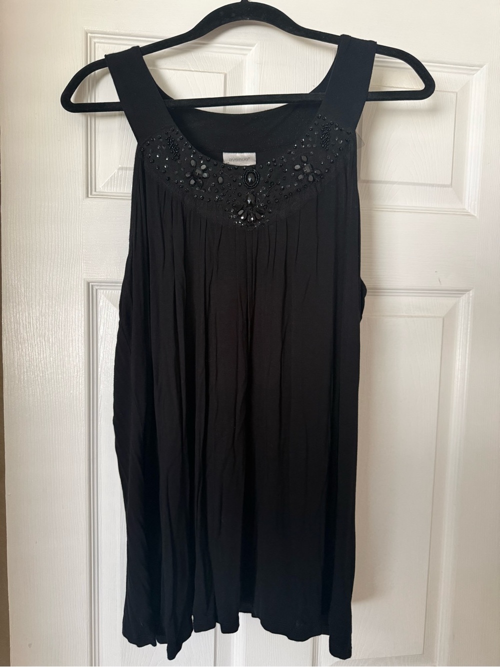 Embellished Black Women's Sleeveless Tank Top